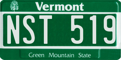 VT license plate NST519