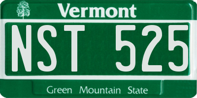 VT license plate NST525