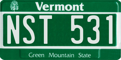VT license plate NST531