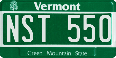 VT license plate NST550