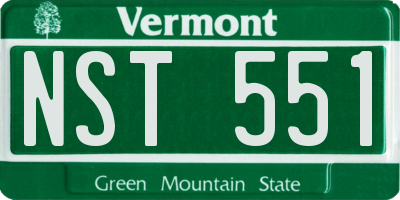VT license plate NST551
