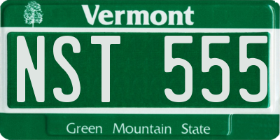 VT license plate NST555