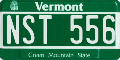 VT license plate NST556