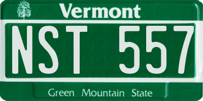 VT license plate NST557