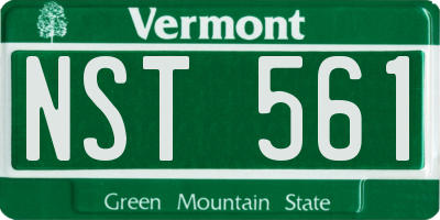 VT license plate NST561