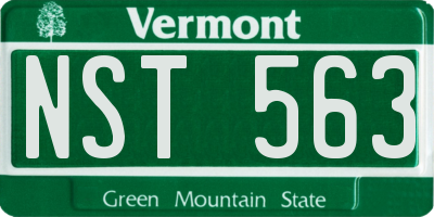 VT license plate NST563