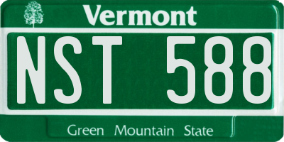 VT license plate NST588