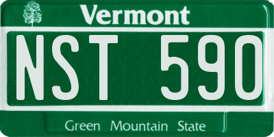 VT license plate NST590