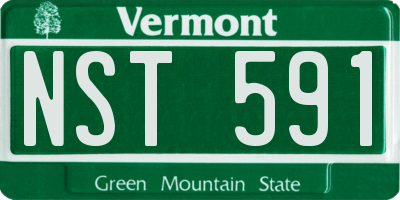 VT license plate NST591