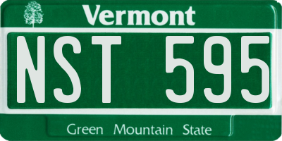 VT license plate NST595