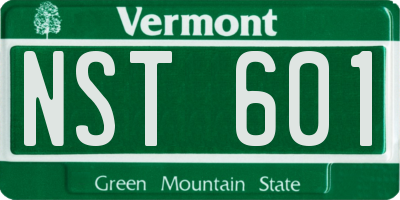 VT license plate NST601