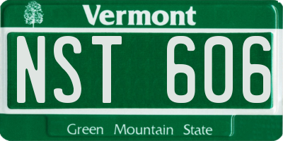 VT license plate NST606