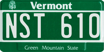 VT license plate NST610