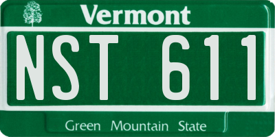 VT license plate NST611