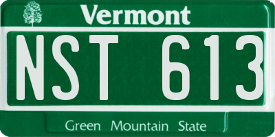 VT license plate NST613