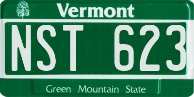 VT license plate NST623