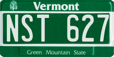 VT license plate NST627