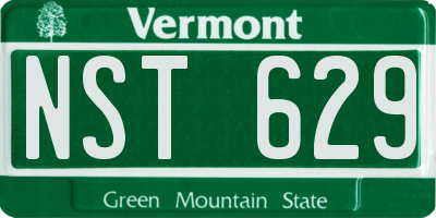 VT license plate NST629