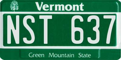 VT license plate NST637