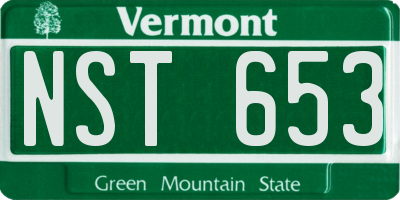 VT license plate NST653