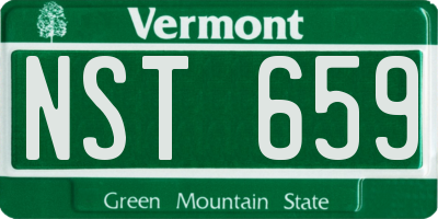VT license plate NST659