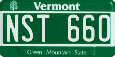VT license plate NST660