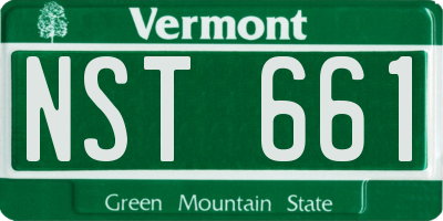 VT license plate NST661