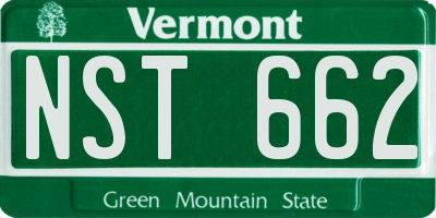 VT license plate NST662