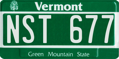 VT license plate NST677