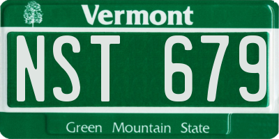 VT license plate NST679