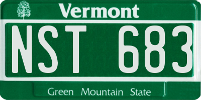 VT license plate NST683