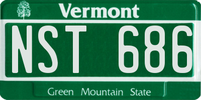 VT license plate NST686