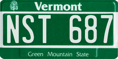 VT license plate NST687