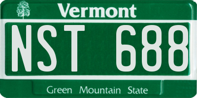 VT license plate NST688