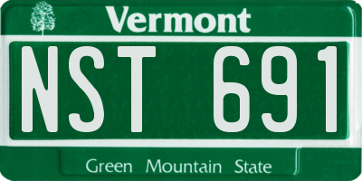 VT license plate NST691