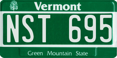 VT license plate NST695