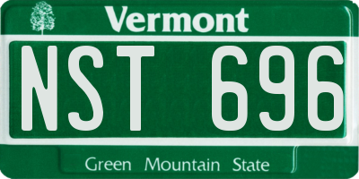 VT license plate NST696