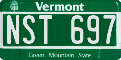 VT license plate NST697