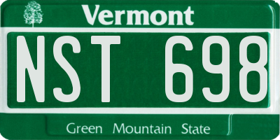 VT license plate NST698