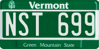 VT license plate NST699
