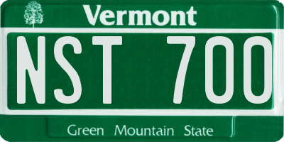 VT license plate NST700
