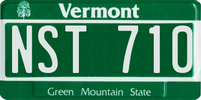 VT license plate NST710