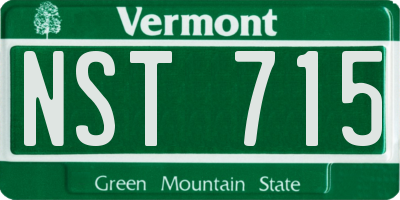 VT license plate NST715