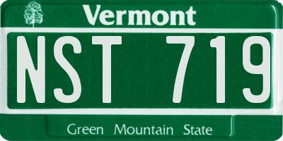 VT license plate NST719