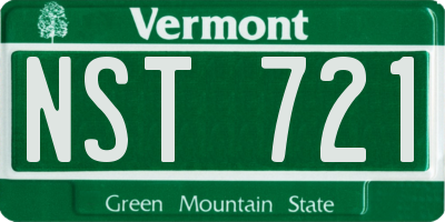 VT license plate NST721