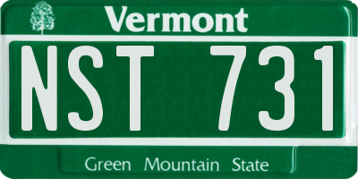 VT license plate NST731