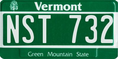VT license plate NST732