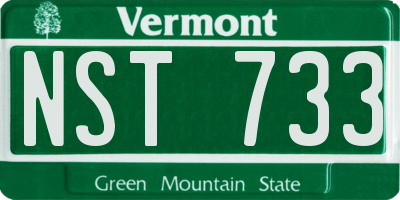 VT license plate NST733