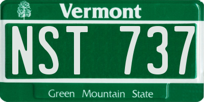 VT license plate NST737