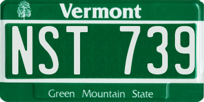 VT license plate NST739